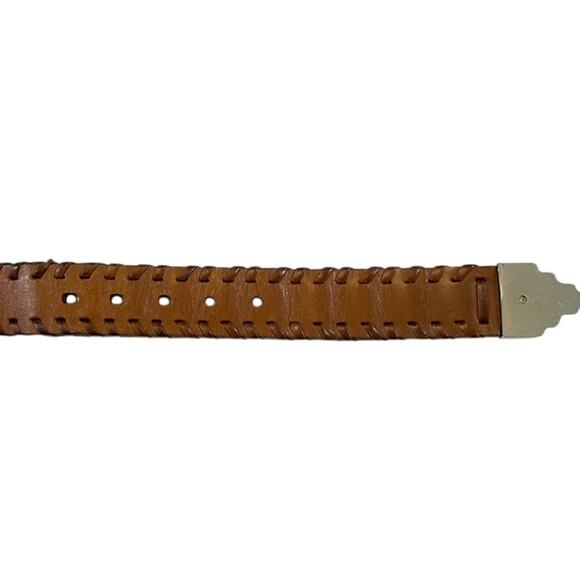 Mezlan Men's Brown Leather Lizard Skin Pattern Belt 38" - Picture 5 of 7